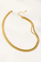 Uncommon James Layered Flat Snake Chain Necklace