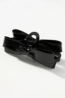 Violet & Brooks Faux-Leather Bow Claw Clip