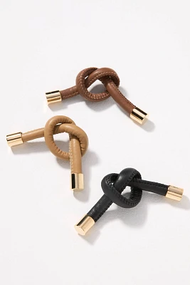 Faux-Leather Twist Hair Tie