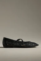 By Anthropologie Woven Leather Ballet Flats