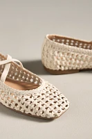 By Anthropologie Woven Leather Ballet Flats