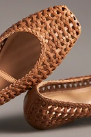 By Anthropologie Woven Leather Ballet Flats