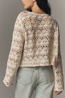 Current Air Crochet Cardigan Sweater