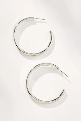 Thin Rocker Hoop Earrings