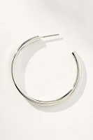Thin Rocker Hoop Earrings