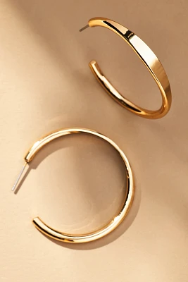 Thin Rocker Hoop Earrings