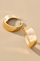 Thick Rocker Hoop Earrings