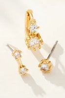 Mini Crystal Post Earrings, Set of 3