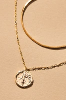 Coin Charm Layered Necklace