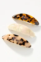 Resin Barrettes, Set of 3