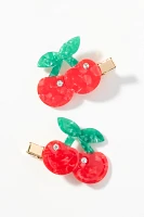 Cherry Crease-Free Hair Clips, Set of 2