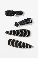 Holiday Party Embellished Barrettes, Set of 6