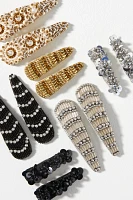 Holiday Party Embellished Barrettes, Set of 6