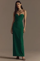 Liv Foster Halter Stretch Crepe Maxi Dress