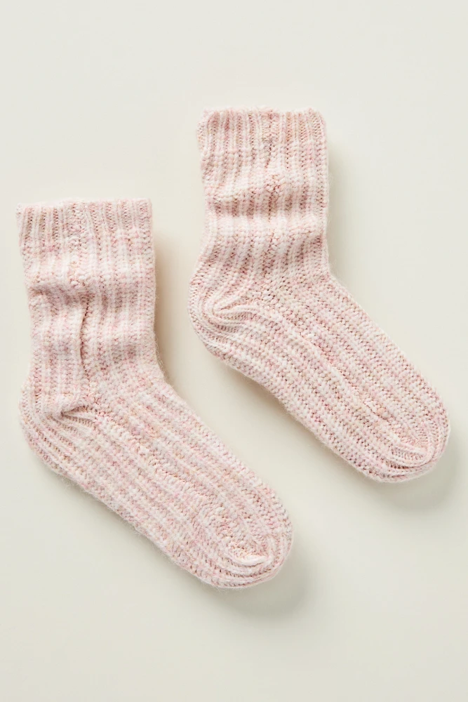 Lemon Chunky Heather Socks