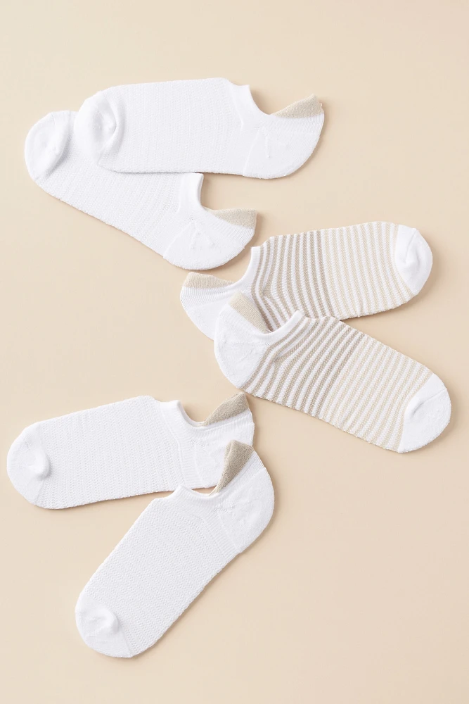 Lemon Terry No-Show Socks, Set of 3