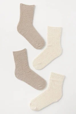 Lemon Feather Fleck Socks, Set of 2