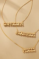 Bubble Letter Zodiac Necklace