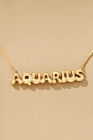 Bubble Letter Zodiac Necklace