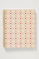 ban.do Cherry Hearts Rough Draft Spiral Large Hardcover Notebook