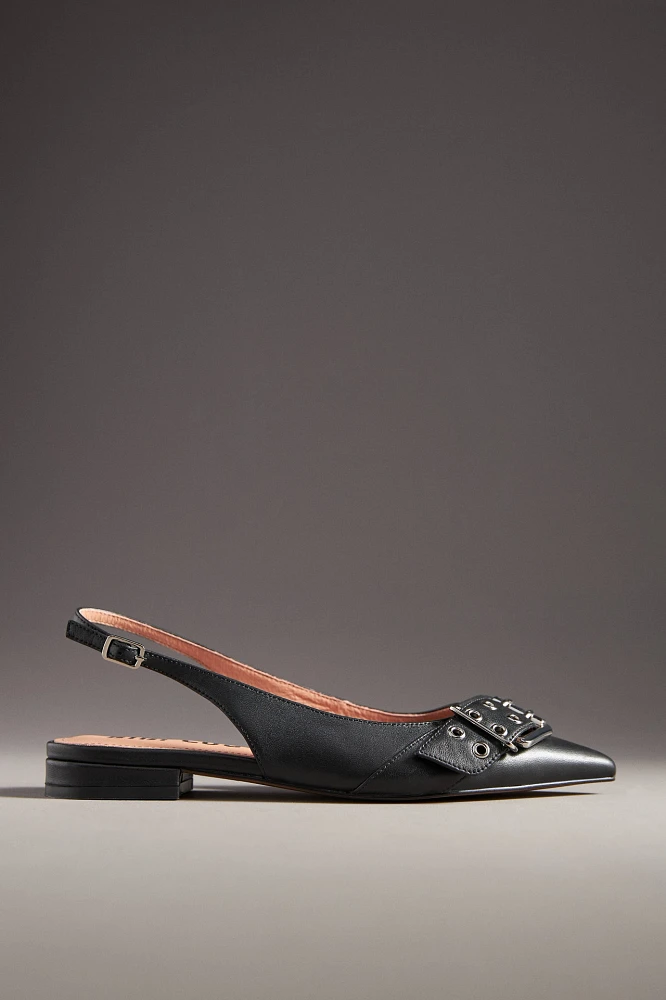 Bibi Lou Moto Slingback Flats