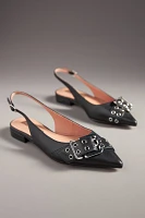 Bibi Lou Moto Slingback Flats