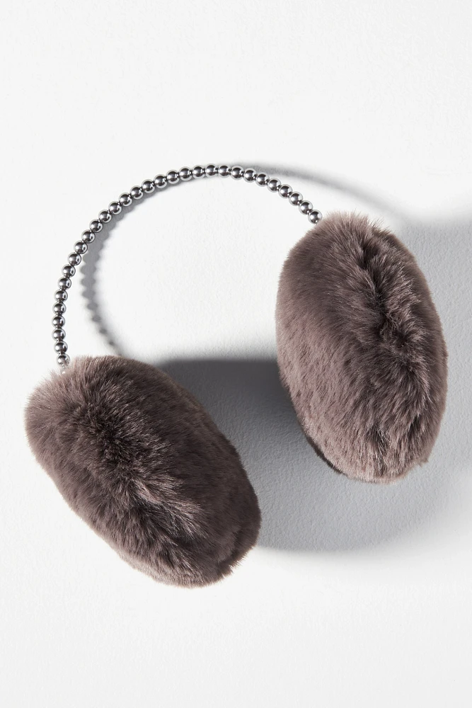 Lele Sadoughi Faux-Fur Pearl Earmuffs