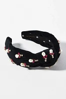 Lele Sadoughi Tweed Pearl Knotted Headband