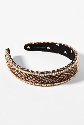 Lele Sadoughi Tweed Bessette Crystal Headband