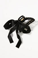 Velvet Bow Ribbon Hair Claw Clip