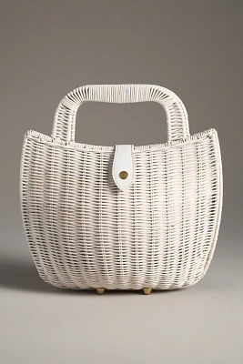 Bali Woven Wicker Basket Bag