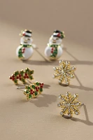 BaubleBar Winter Wonderland Post Earrings, Set of 3