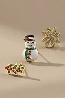 BaubleBar Winter Wonderland Post Earrings, Set of 3