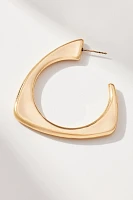 Antique Metal Open Hoop Earrings