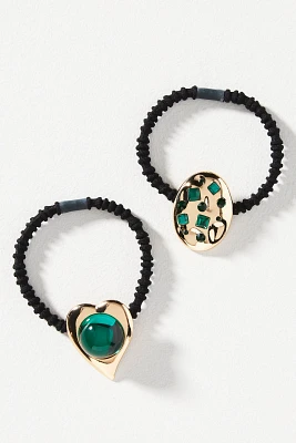 Frasier Sterling Gem Hair Ties, Set of 2