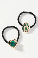 Frasier Sterling Gem Hair Ties, Set of 2
