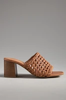 By Anthropologie Woven Block-Heel Mule Sandals