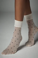 MeMoi Ruffled Polka Dot Socks