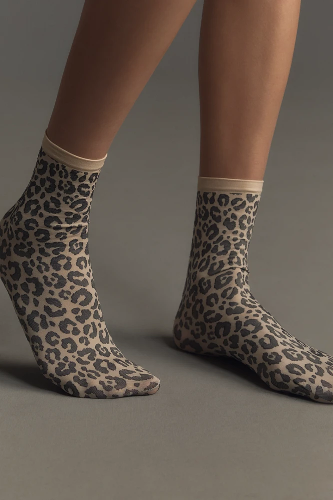 MeMoi Classic Leopard Ankle Socks