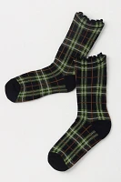 MeMoi Plaid Lettuce-Edge Socks