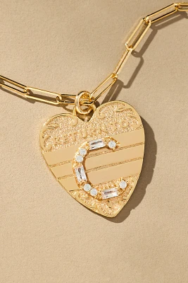 Monogram Heart Charm Necklace