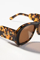 Damson Madder Oversized Navigator Sunglasses