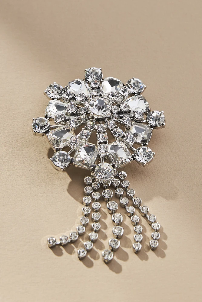 Crystal Flower Pin