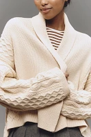 The Mariel Cardigan Sweater: Cropped Cable-Knit Edition