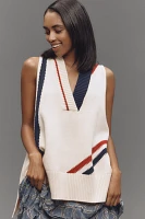 By Anthropologie Sporty Varsity Knit Vest