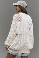 By Anthropologie Crochet Grandpa Cardigan