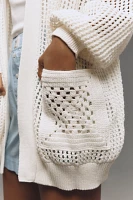 By Anthropologie Crochet Grandpa Cardigan