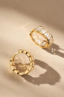 Luv Aj Bianca Bezel Hoop Earrings