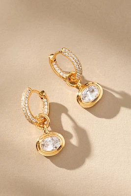 Luv Aj Oval Bezel Earrings