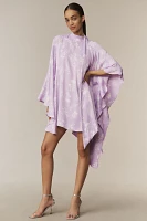 BHLDN Maria Long-Sleeve High-Neck Swing Mini Dress